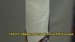 Tessuto da lavoro resistente al fuoco misto viscosa poliestere Para Aramid FR da 150 cm, 280 g/m²