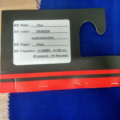 panno della fibra di Aramid di larghezza di 150cm con resistenza chimica del filato di filatura buona
