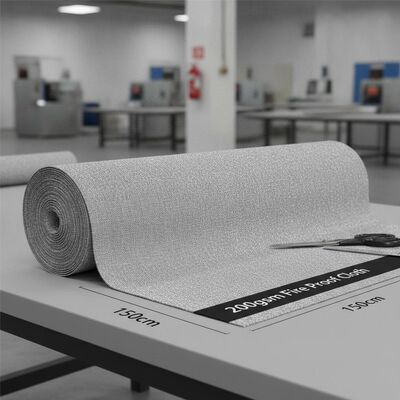 200 g di tessuto ignifugio di larghezza 150 cm, tessuto resistente al calore, destinato alla produzione di indumenti di sicurezza industriale e di protezione