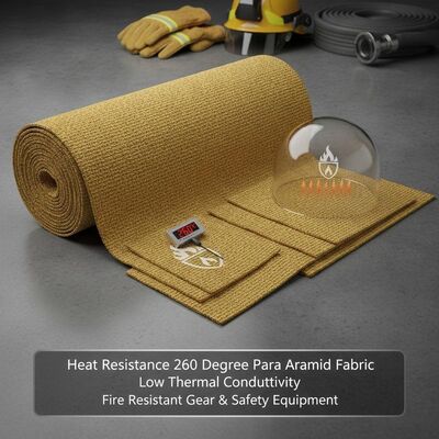 Tessuto para aramidico resistente al calore da 260 gradi caratterizzato da bassa conduttività termica adatto per ingranaggi resistenti al fuoco e apparecchiature di sicurezza