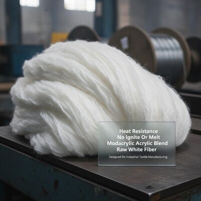Resistenza al calore Nessuna accensione o fusione Modacrilica Miscela acrilica Fibra bianca grezza progettata per la produzione tessile industriale