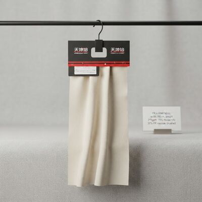 Tessuto a maglia ignifugo, larghezza 180 cm, peso 215 g/m² con 70% modacrilico e 30% viscosa ignifuga per applicazioni ignifughe
