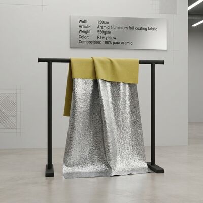 Tessuti di rivestimento in foglio di alluminio di aramide con elevata resistenza alla trazione, ritardante la fiamma e resistente alle alte temperature