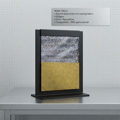 Tessuti di rivestimento in foglio di alluminio di aramide con elevata resistenza alla trazione, ritardante la fiamma e resistente alle alte temperature