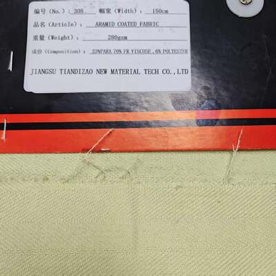 280 gm 150 cm Larghezza 23% Para-aramide 70% FR Viscosa 6% Poliestere miscelato Fiamma resistente Meta-aramide Tessuto per indumenti protettivi