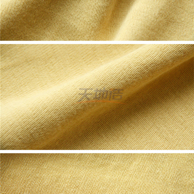 Giallo crudo del tessuto 220gsm di 100% Para Aramid per pugnalata dell'anti taglio dei guanti l'anti
