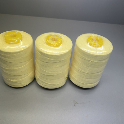 Filato cucirino di 90 TEX Para Aramid Raw Yellow per il cucito del Ne20/3